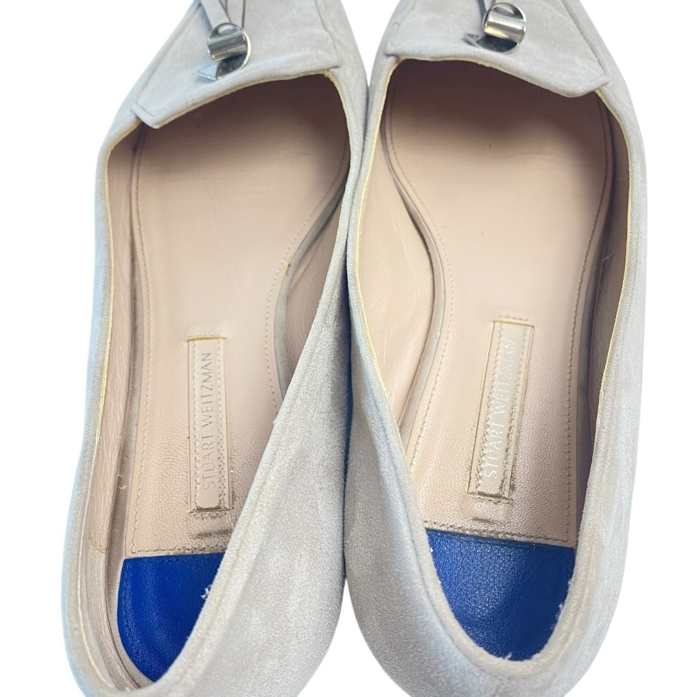 Stuart Weitzman Slipknot suede loafers in Tan Size 8 - Picture 6 of 13